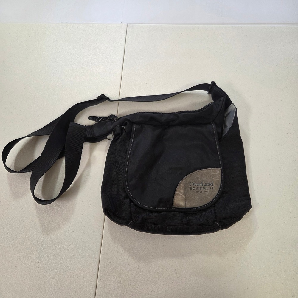 OverLand Equipment Black Ballistic Nylon Crossbody Messenger Bag Gorpcore EDC